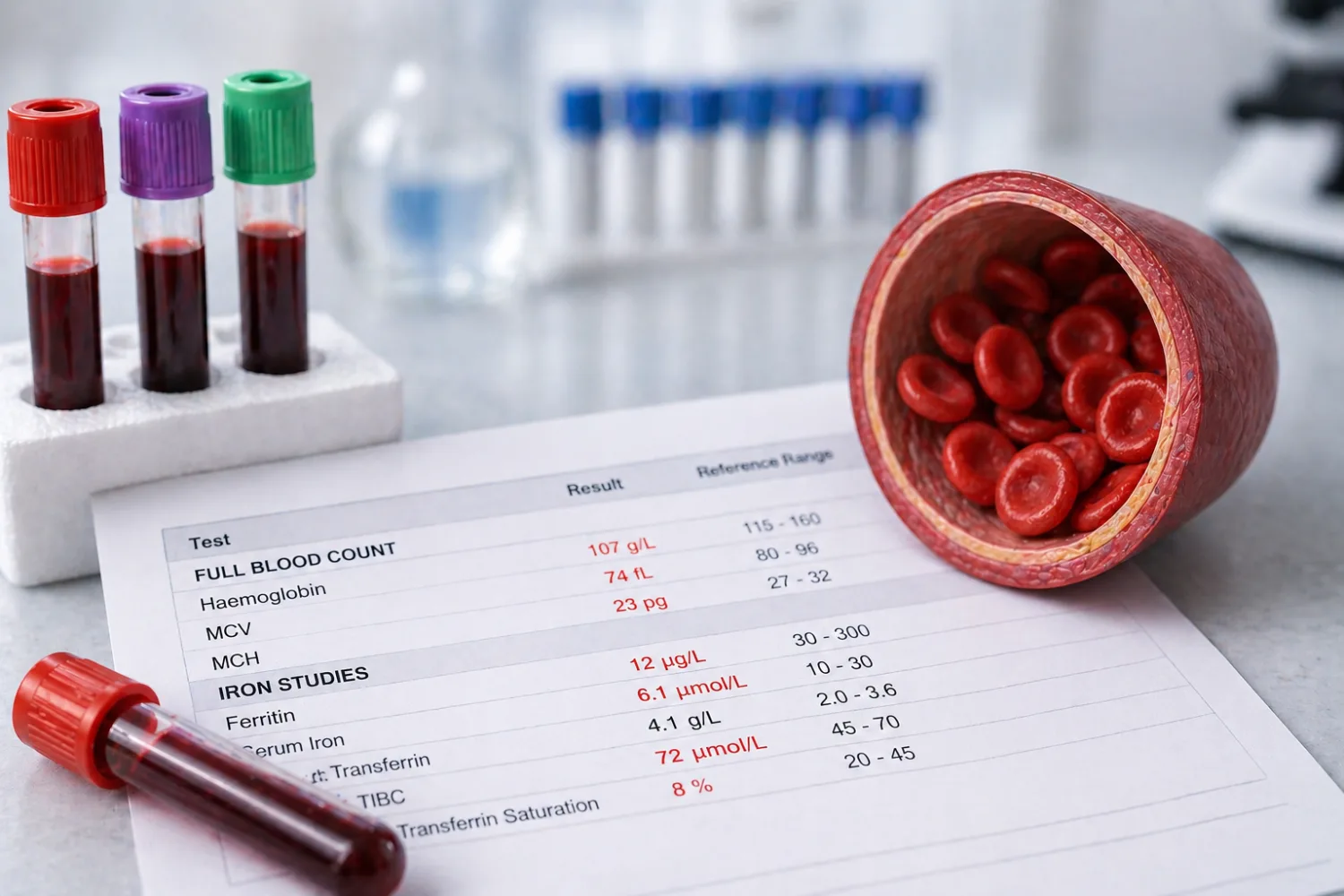 Geležies, feritino ir mažakraujystės kraujo tyrimai: ką reiškia rezultatai?
